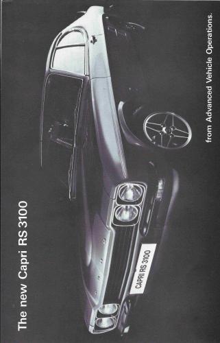 Ford Capri RS3100 reproduction advertising sales brochure
